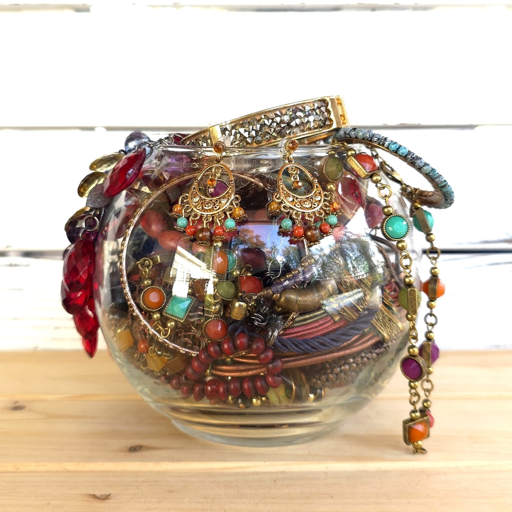 Curated Mystery Jewelry Jar 1 lbs 12 oz Vintage To Modern Wearable 6k